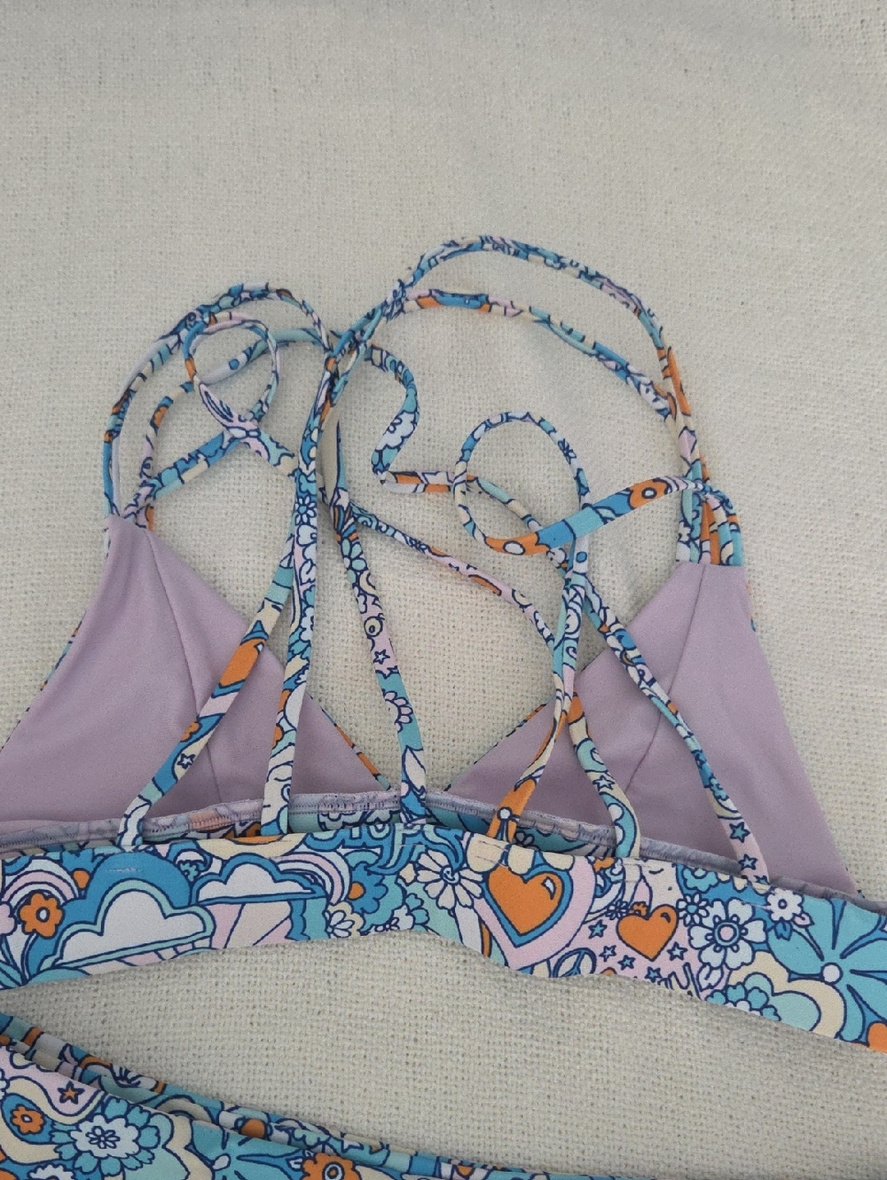 Kulani Kinis Blue Hippie High-Waist Bikini Set Size Small - Picture 7 of 8